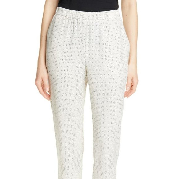 Eileen Fisher Pants - Eileen Fisher Slouchy Ankle Pants Dot  Dash Bone